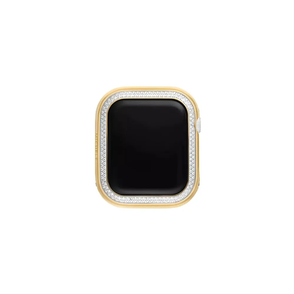 Michele Series 7-9 45mm Diamond Case for Apple Watch in 18k Gold Plated