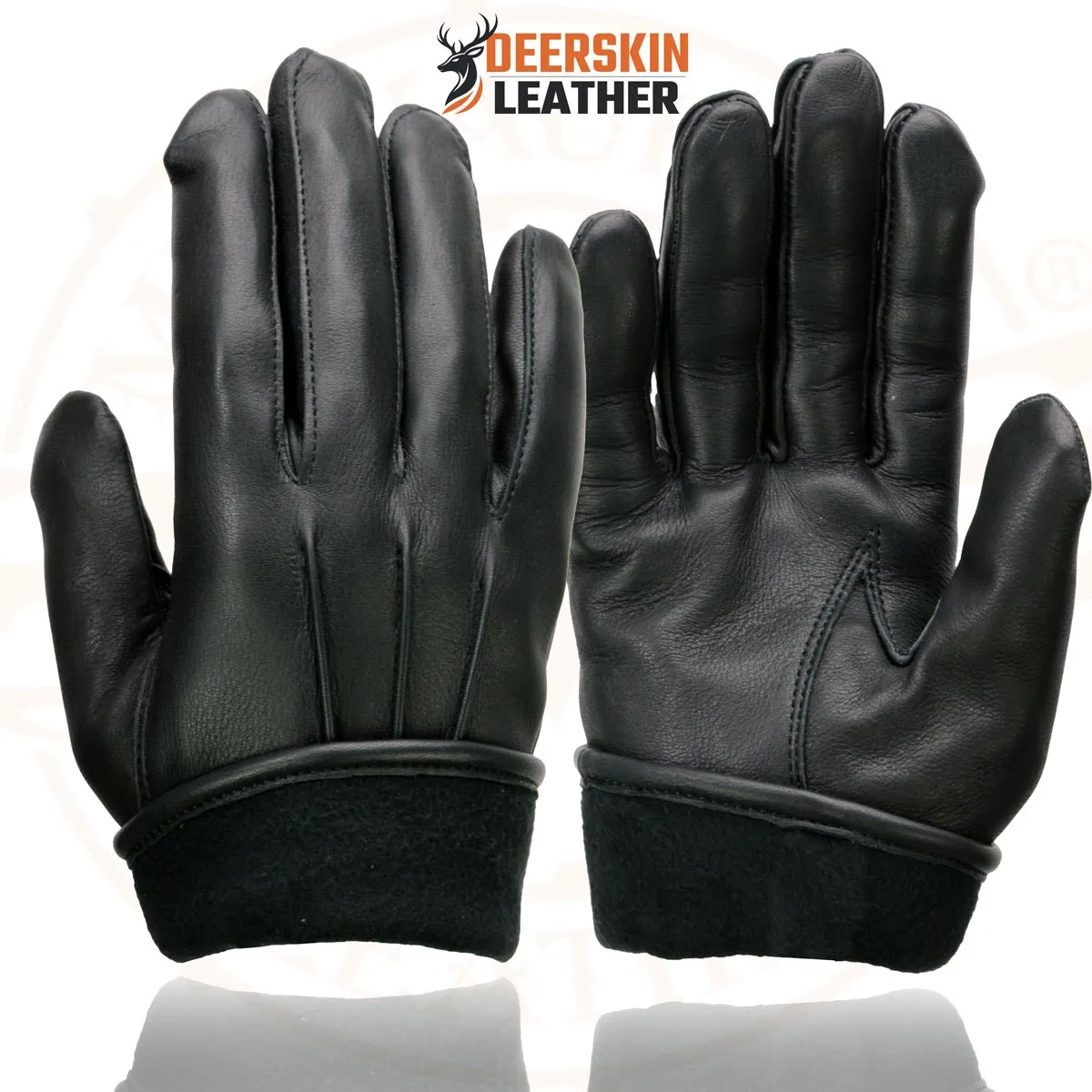 Milwaukee Leather SH865 Men's Black Thermal Lined USA Deerskin Leather