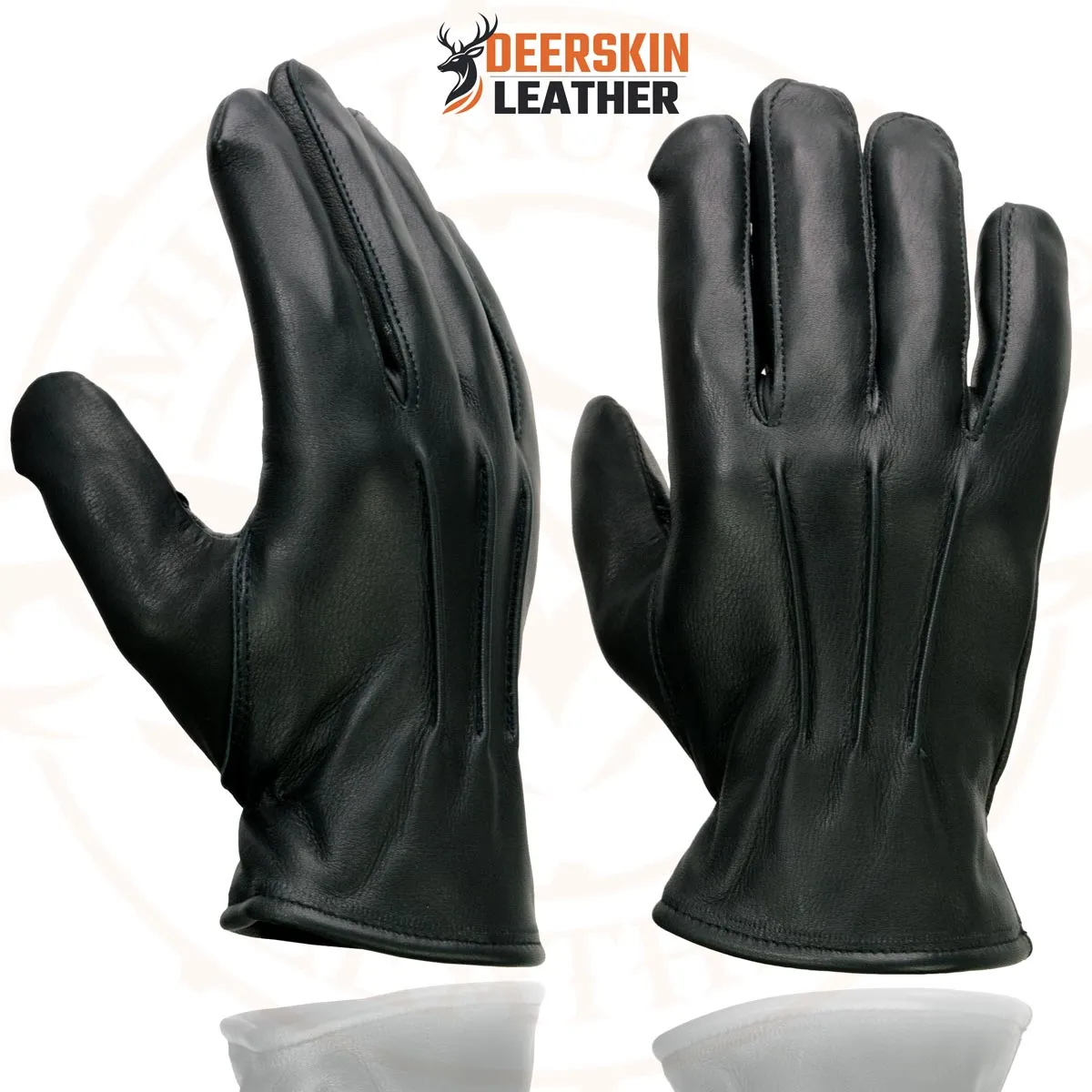 Milwaukee Leather SH865 Men's Black Thermal Lined USA Deerskin Leather