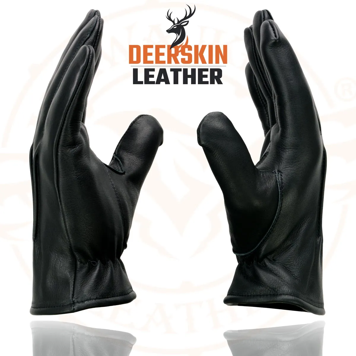 Milwaukee Leather SH865 Men's Black Thermal Lined USA Deerskin Leather