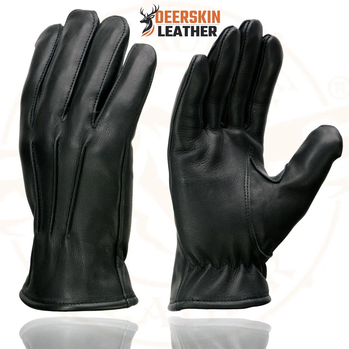 Milwaukee Leather SH865 Men's Black Thermal Lined USA Deerskin Leather