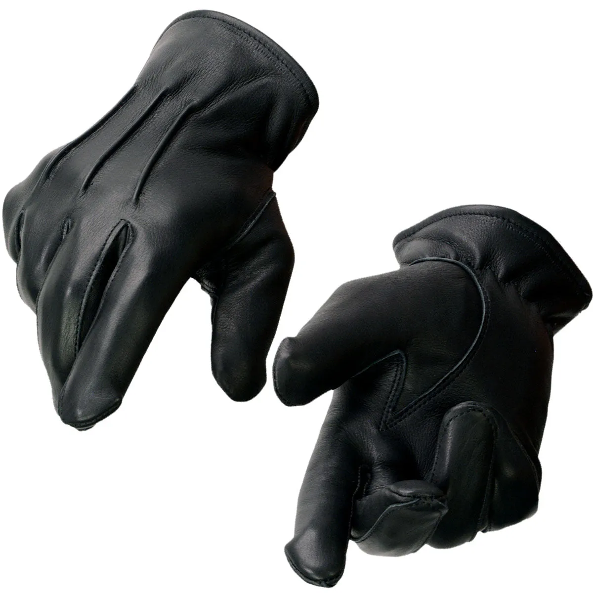Milwaukee Leather SH865 Men's Black Thermal Lined USA Deerskin Leather