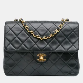 Mini Square Classic Lambskin Leather Single Flap Bag