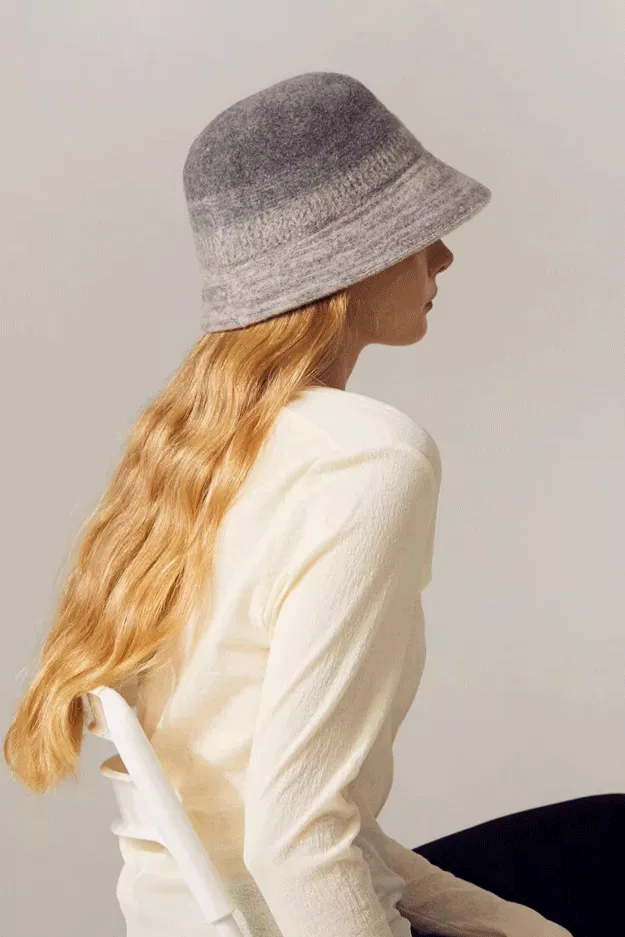 Ombre Wool Felt Designer Bucket Hat