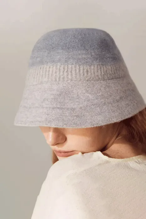 Ombre Wool Felt Designer Bucket Hat