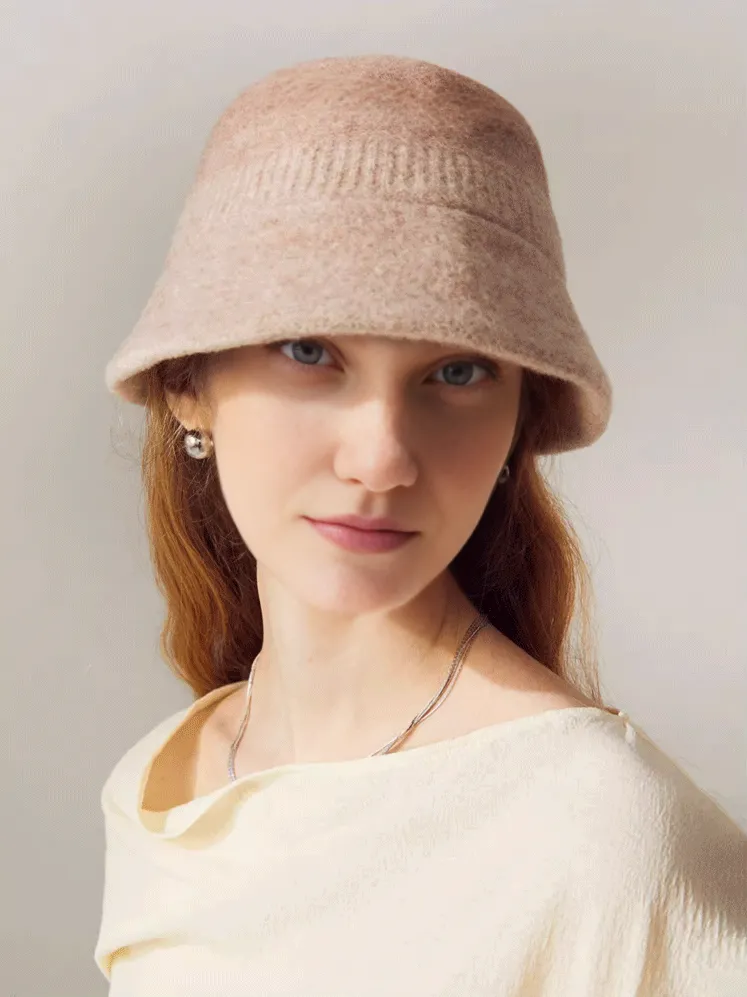 Ombre Wool Felt Designer Bucket Hat