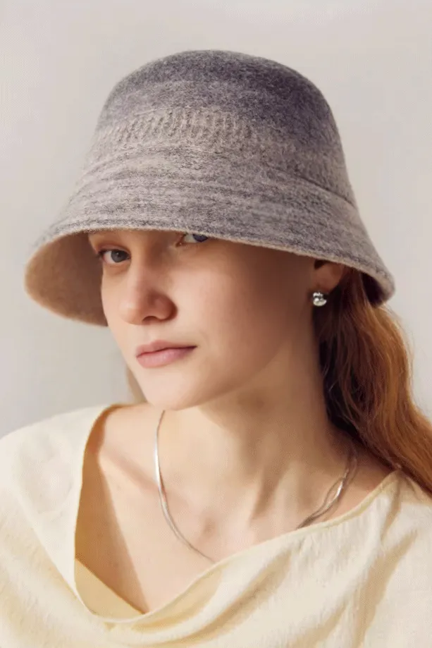 Ombre Wool Felt Designer Bucket Hat
