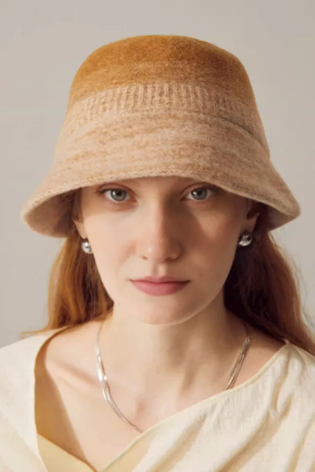 Ombre Wool Felt Designer Bucket Hat