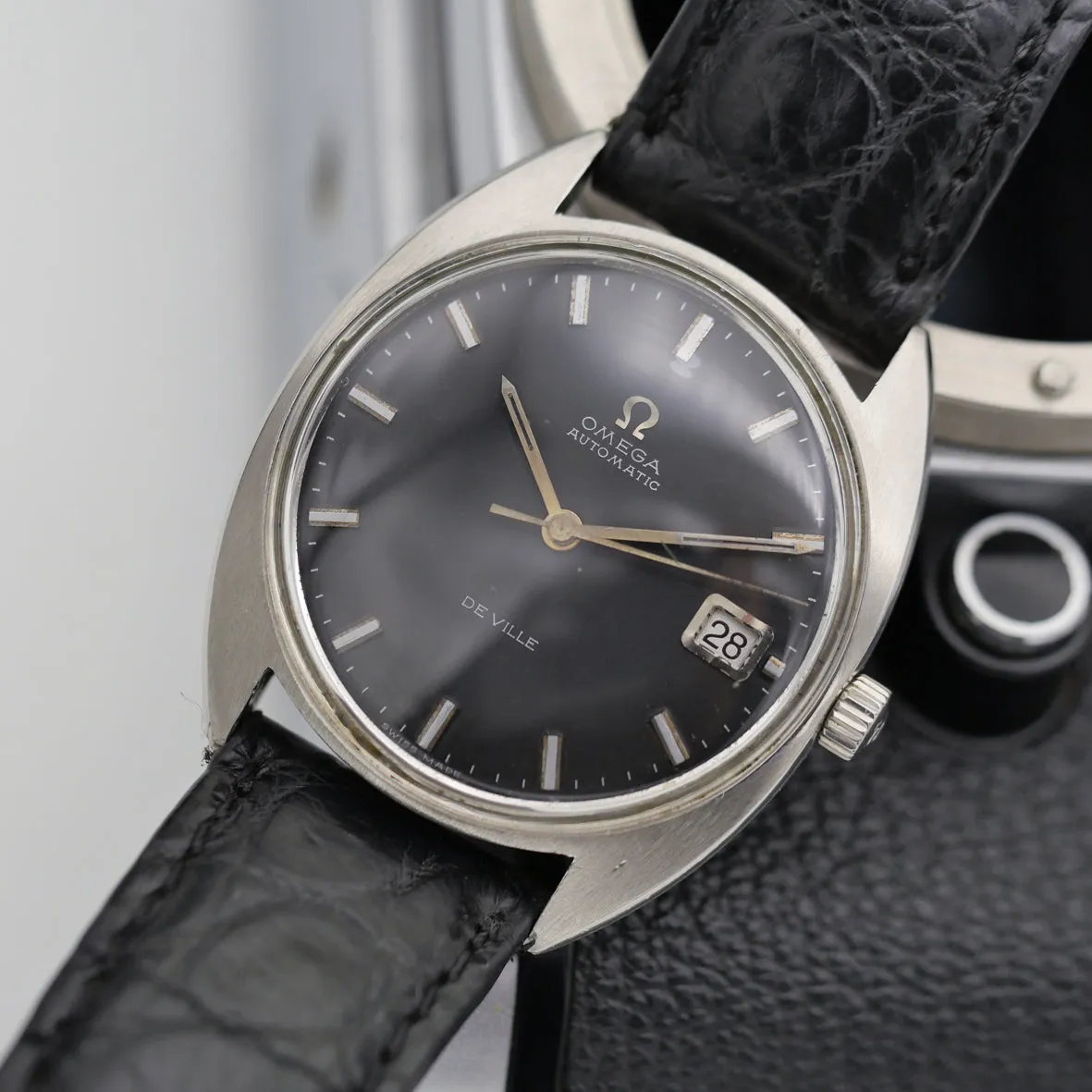 OMEGA DE VILLE AUTOMATIC BLACK DIAL REF. 166.029