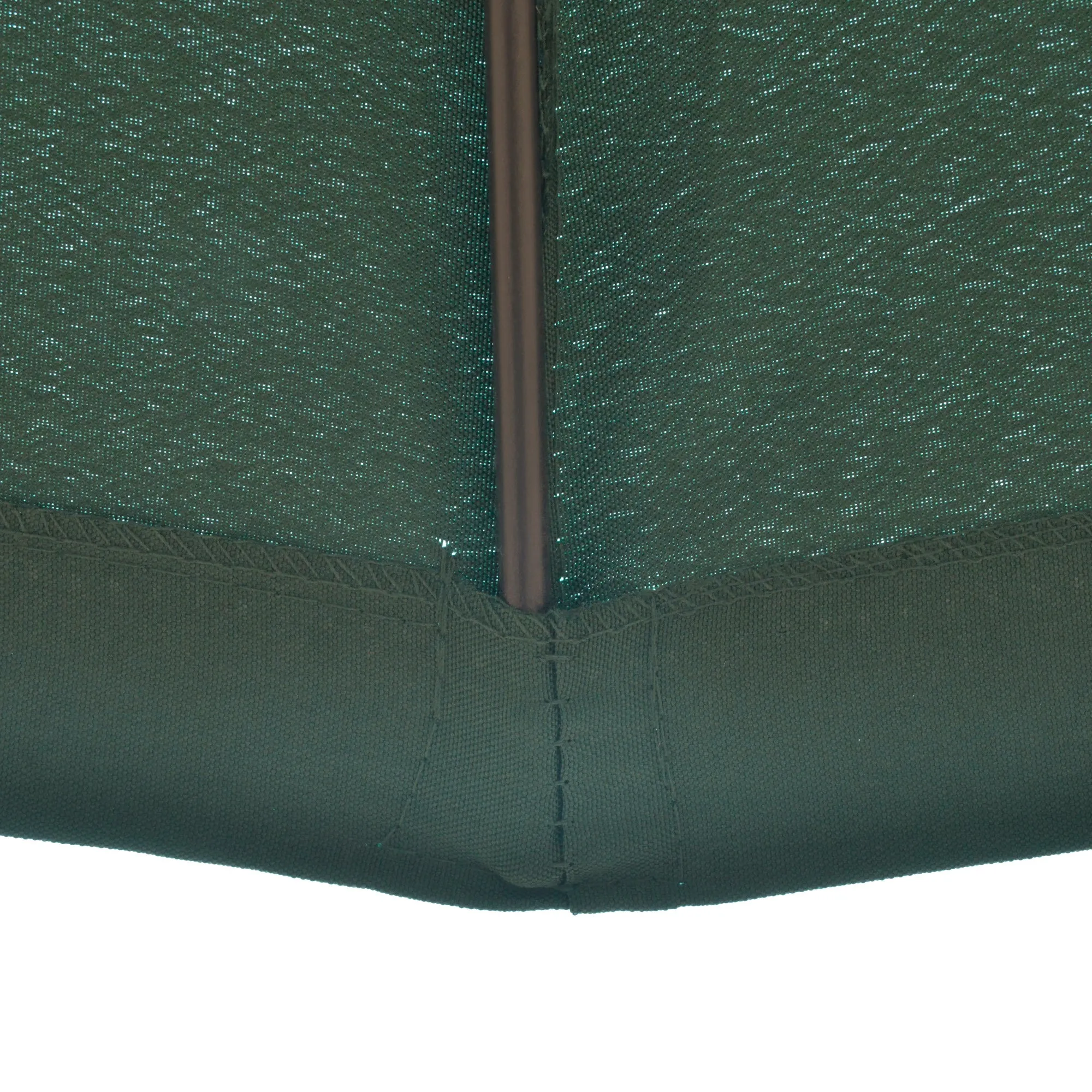 Outsunny 2.6m Round Curved Adjustable Parasol Sun Umbrella Metal Pole Green