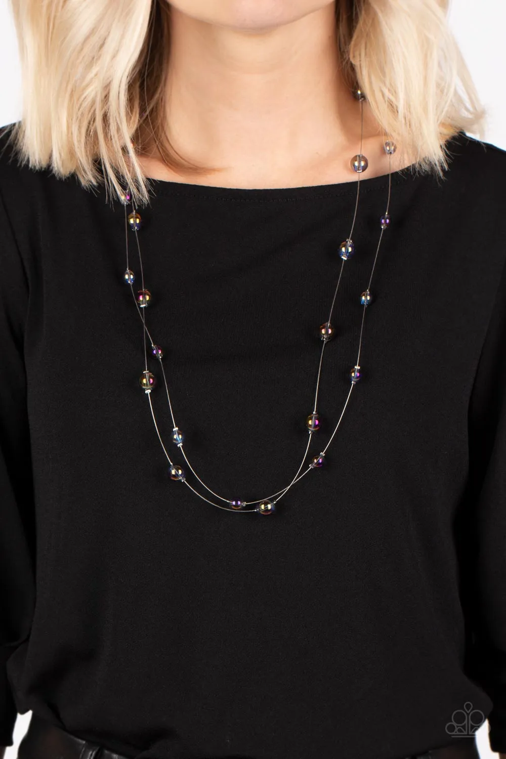 Paparazzi Interstellar Illusions Purple Long Necklace - P2WH-PRXX-435HR