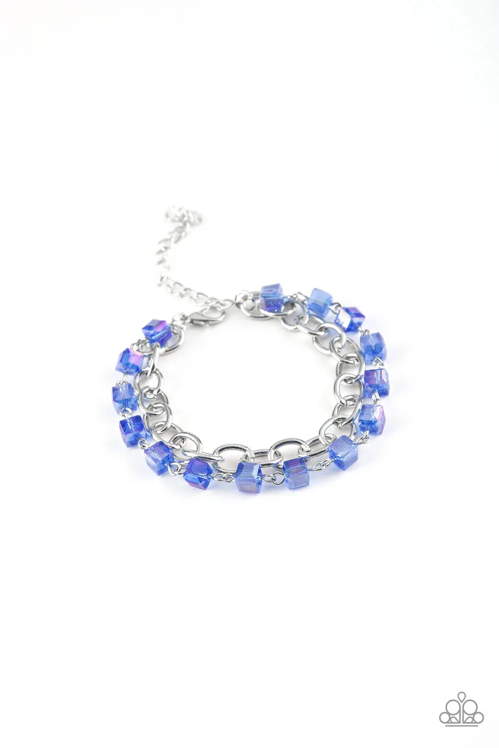 Paparazzi Life Of The Block Party Blue Clasp Bracelet