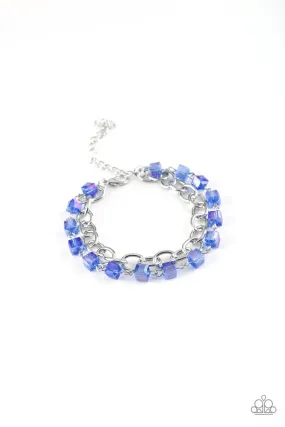 Paparazzi Life Of The Block Party Blue Clasp Bracelet