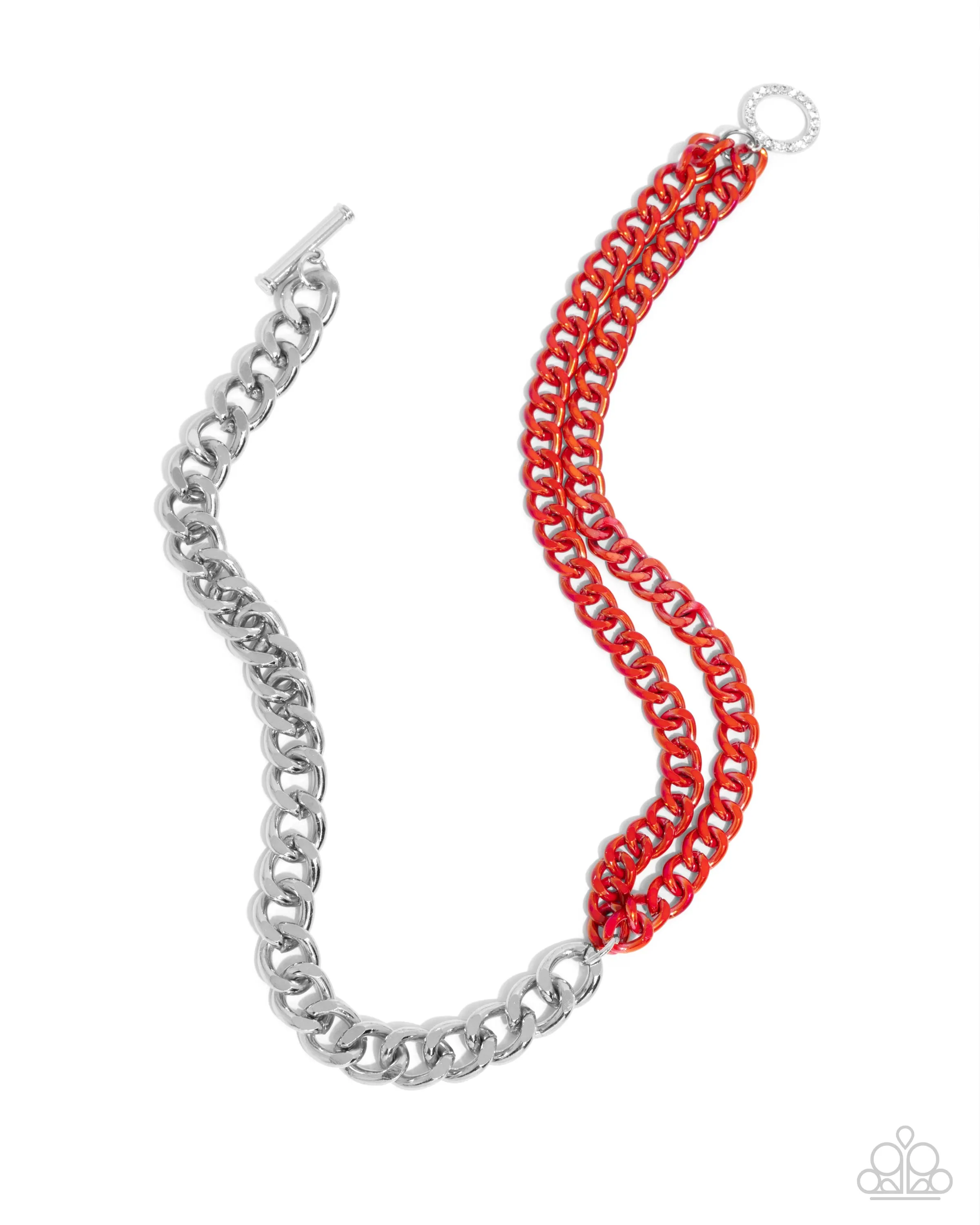 Paparazzi Necklace: Iridescent Icon - Red Necklace (P2ED-RDXX-067DK)
