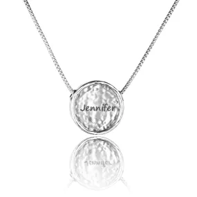 Personalized Round Pendant Necklace