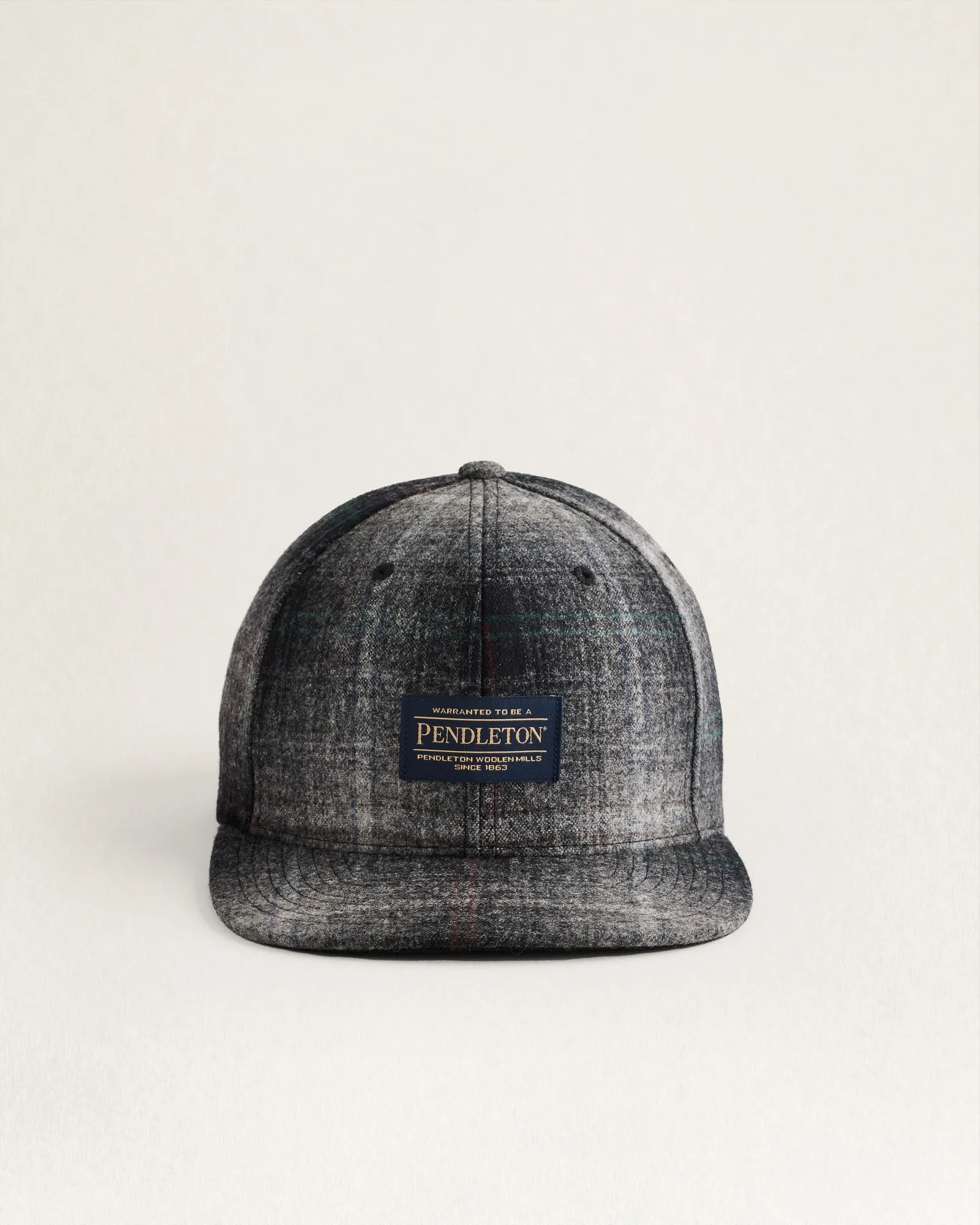 Plaid Flat Brim Hat