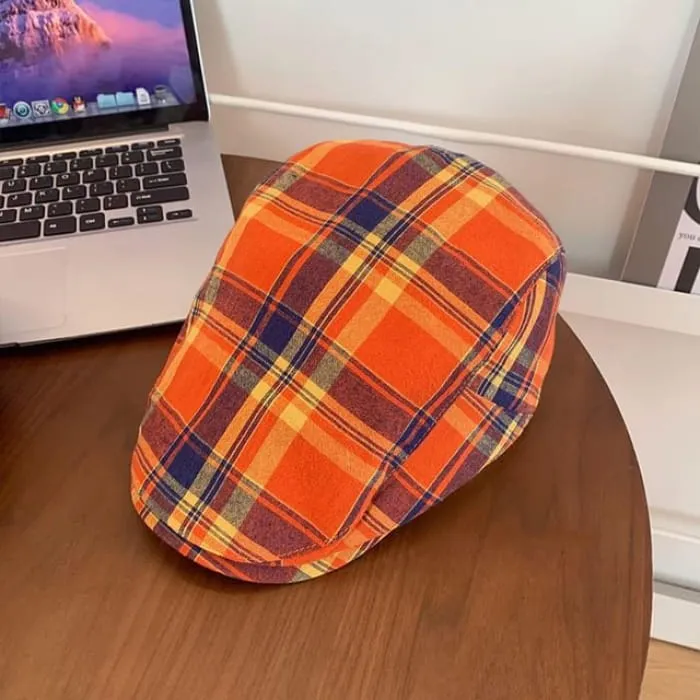 Plaid Flat Cap