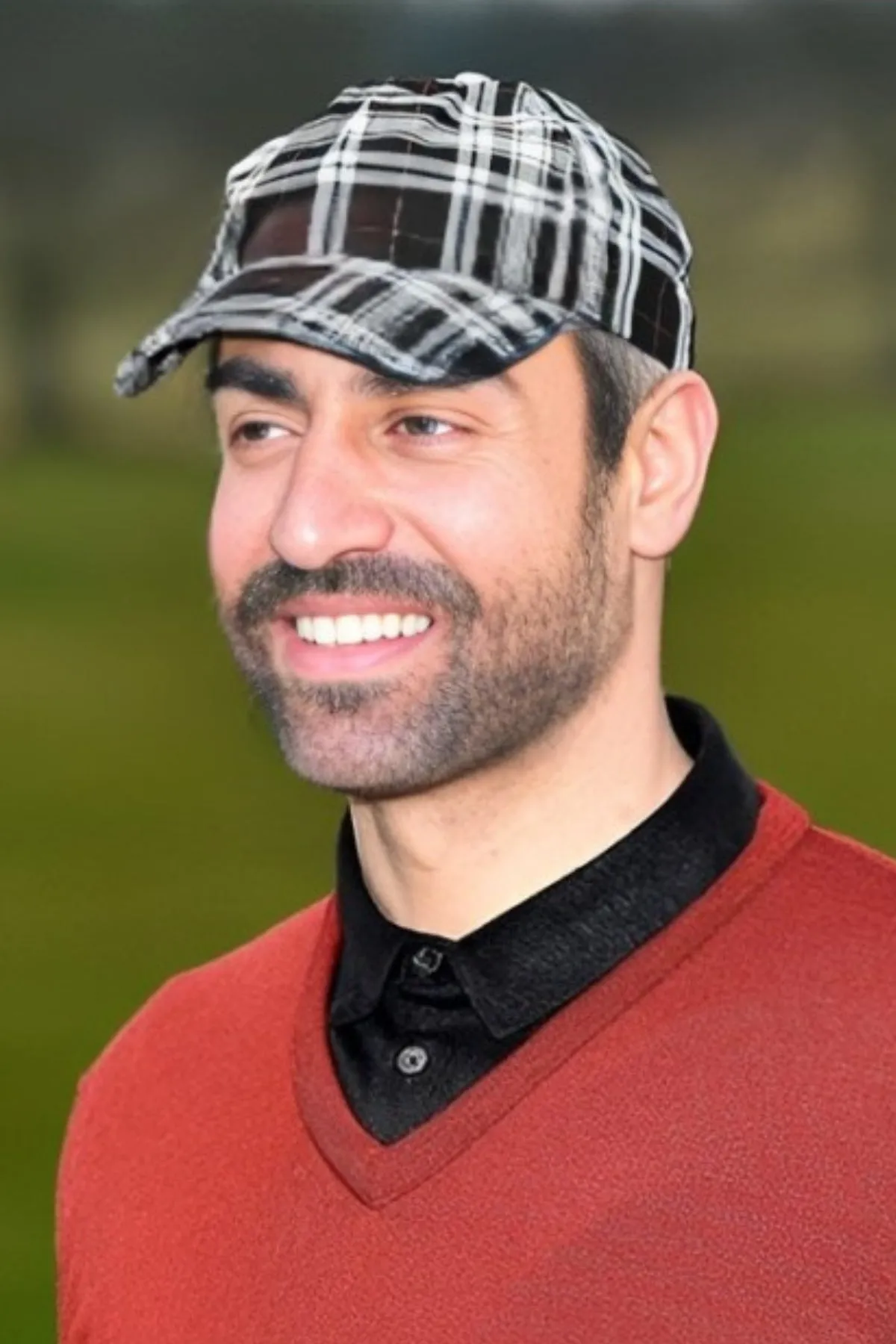 Plaid Golf Cap