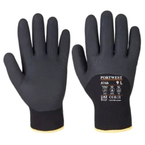 Portwest Arctic Winter Builders Grip Thermal Glove-(12 pairs) A146