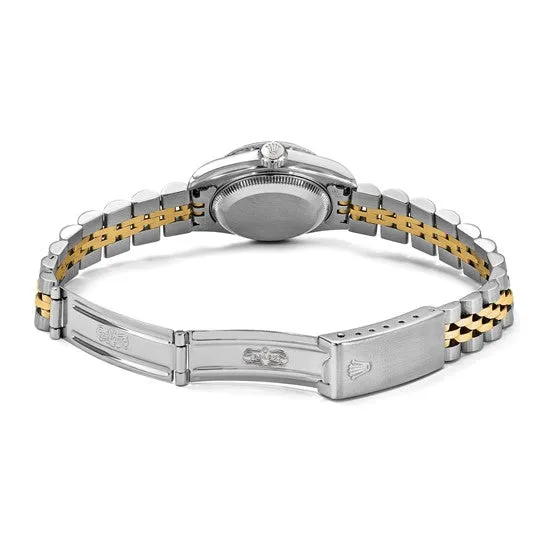 Pre-owned Rolex Independently Certified Women's Two-tone Datejust Jubilee with Mother of Pearl Diamond Dial and Diamond Bezel
