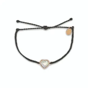 Pura Vida Mermaid Heart Charm Bracelet in Black