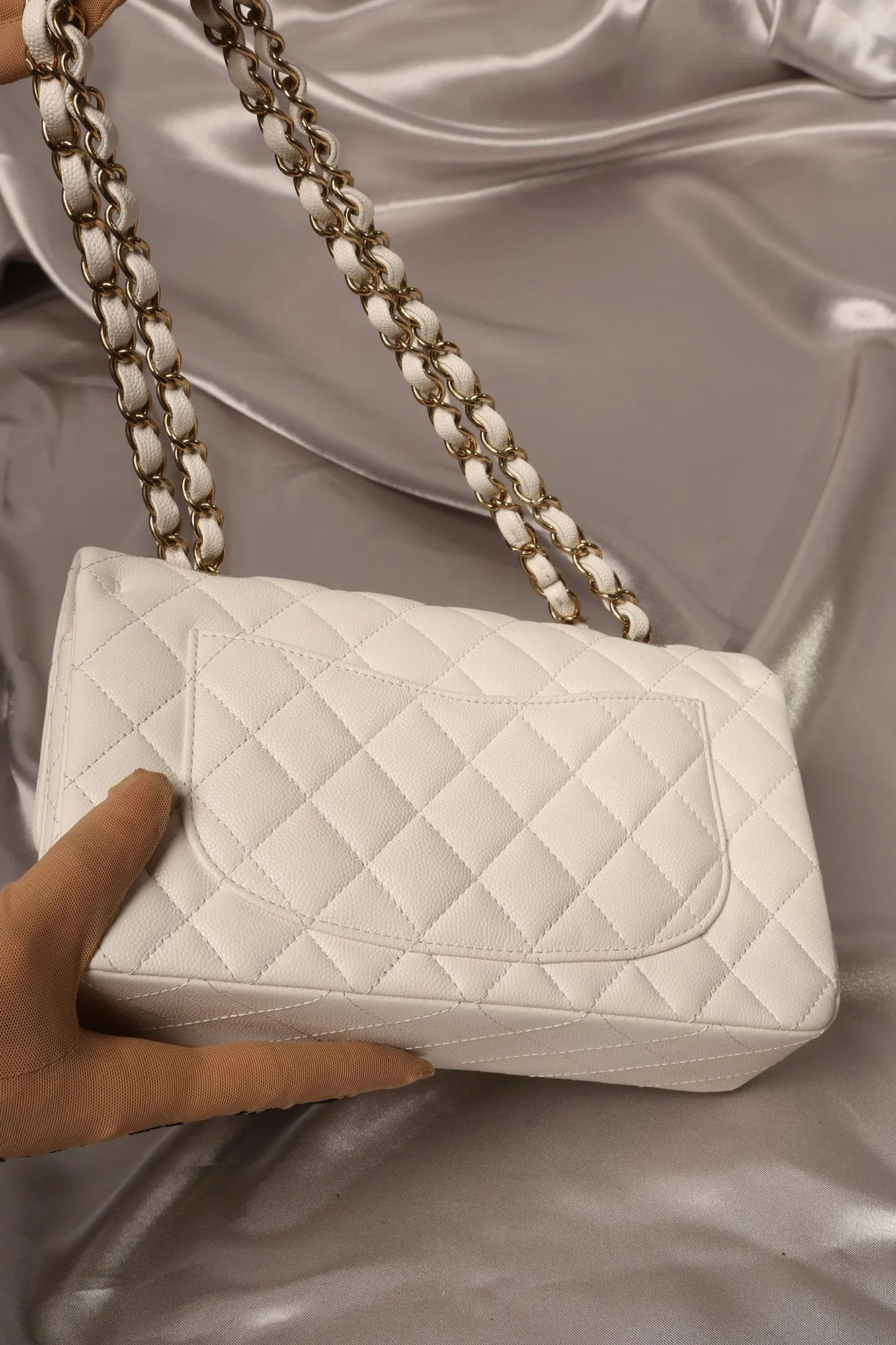 Rare CHANEL Classic Double Flap Caviar Bag Small