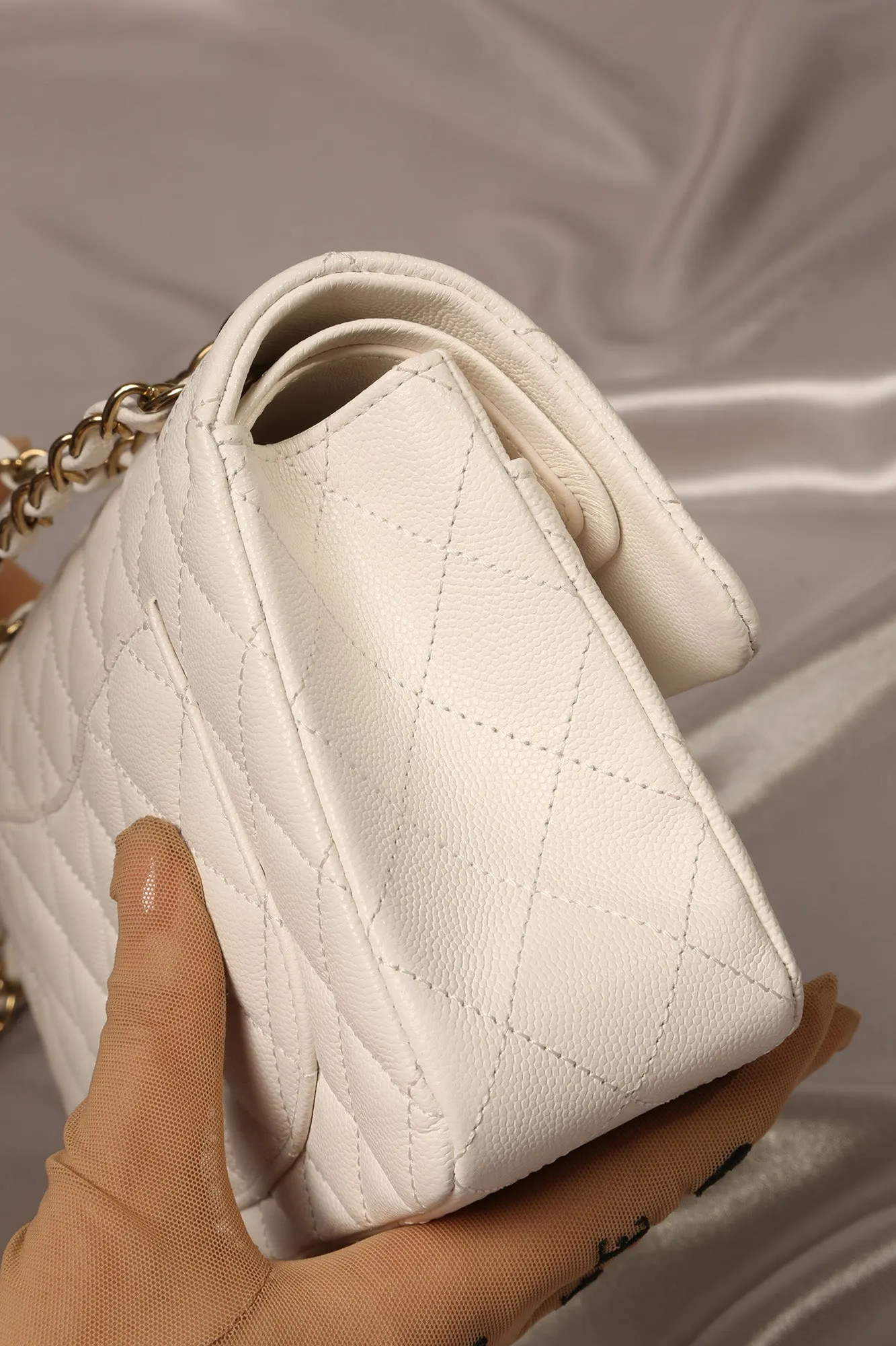 Rare CHANEL Classic Double Flap Caviar Bag Small
