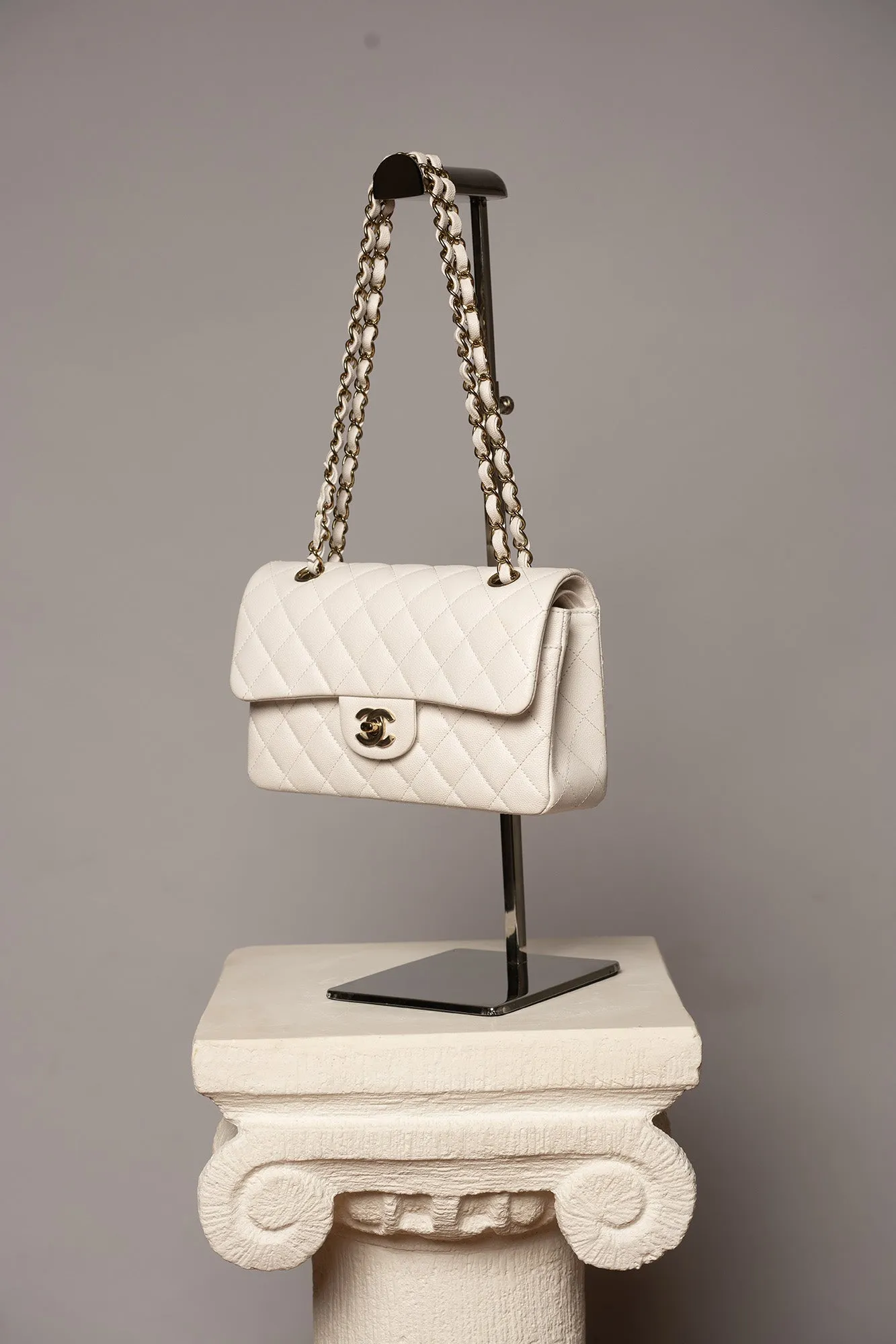 Rare CHANEL Classic Double Flap Caviar Bag Small