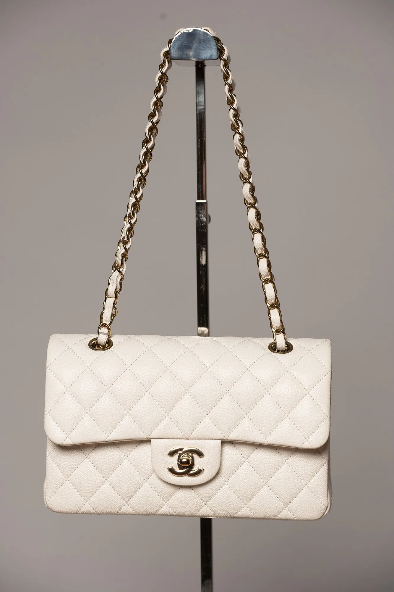 Rare CHANEL Classic Double Flap Caviar Bag Small