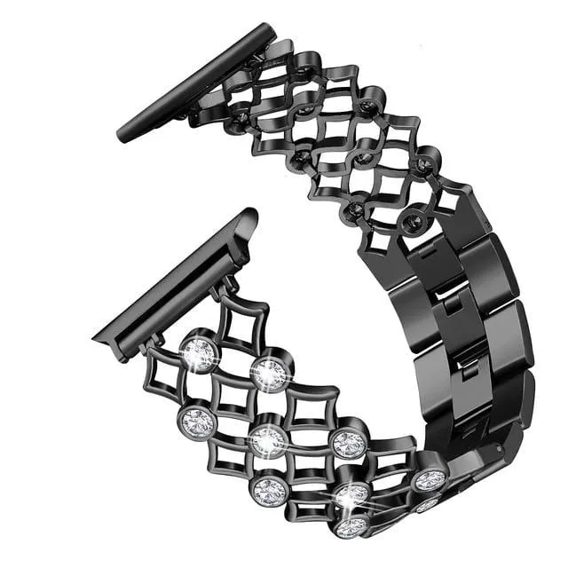 Rhinestones Studded Perfect Polished Band Compatible With Apple Watch
