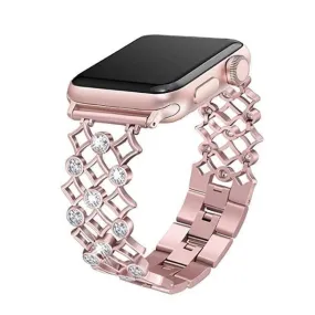 Rhinestones Studded Perfect Polished Band Compatible With Apple Watch
