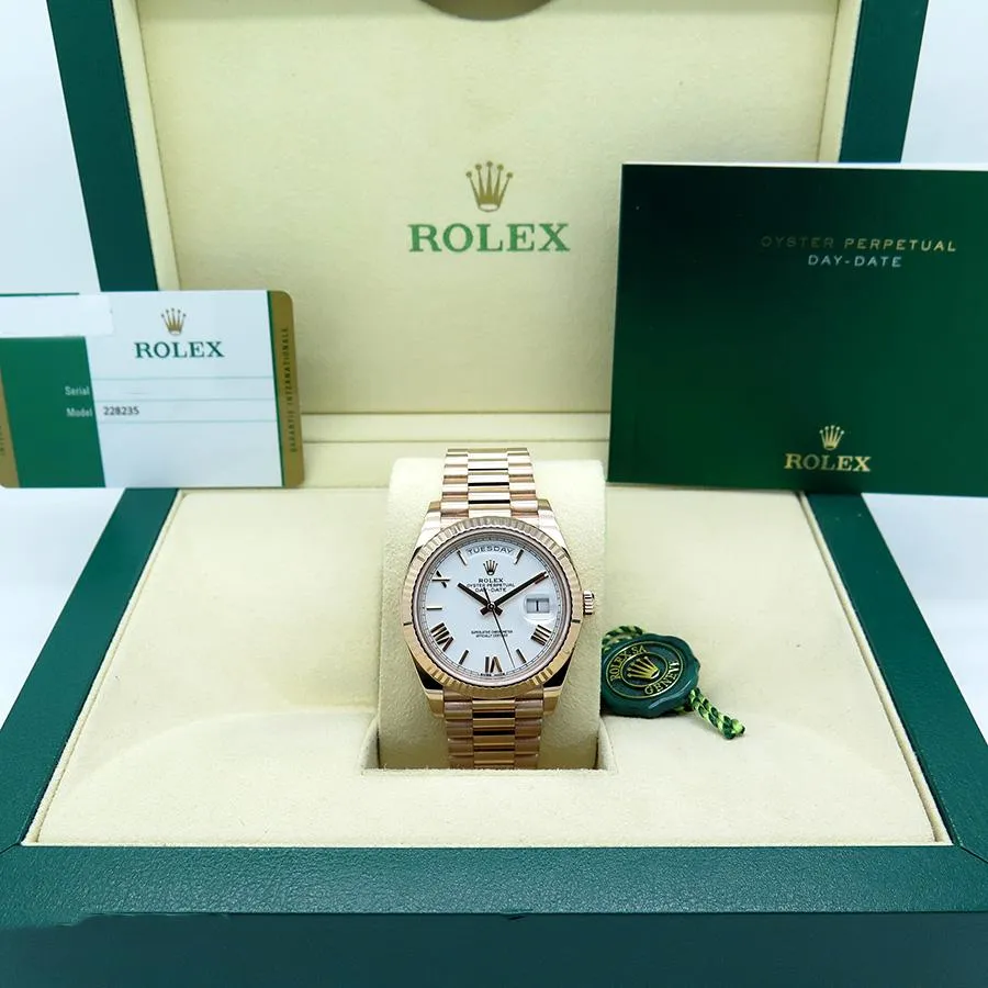 RLX Oyster Perpetual Day-Date White Dial Metal Men's Automatic Watch For Man Gift RLX-OYS-RGW