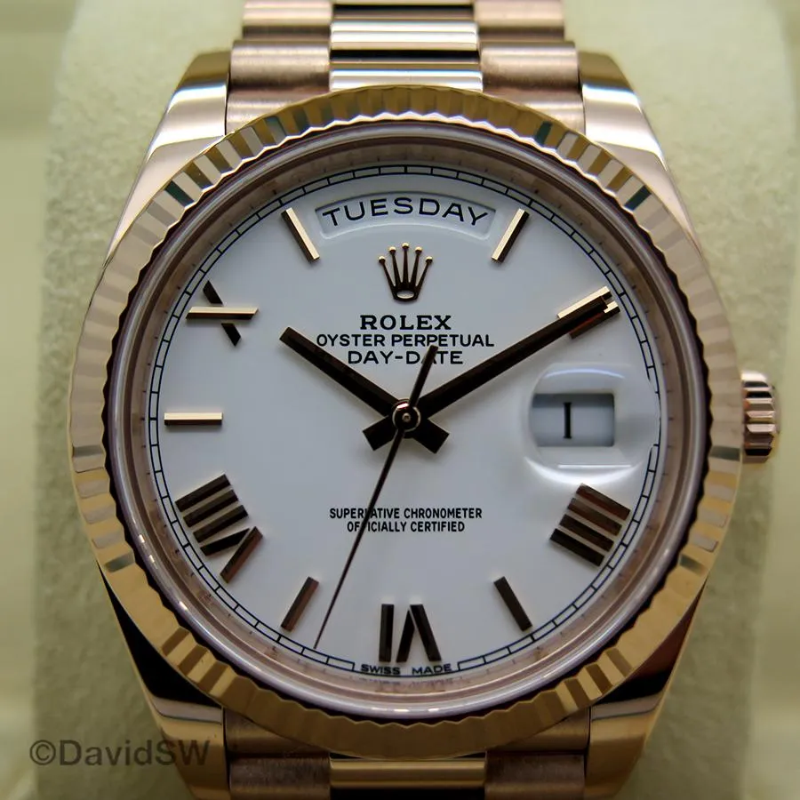 RLX Oyster Perpetual Day-Date White Dial Metal Men's Automatic Watch For Man Gift RLX-OYS-RGW