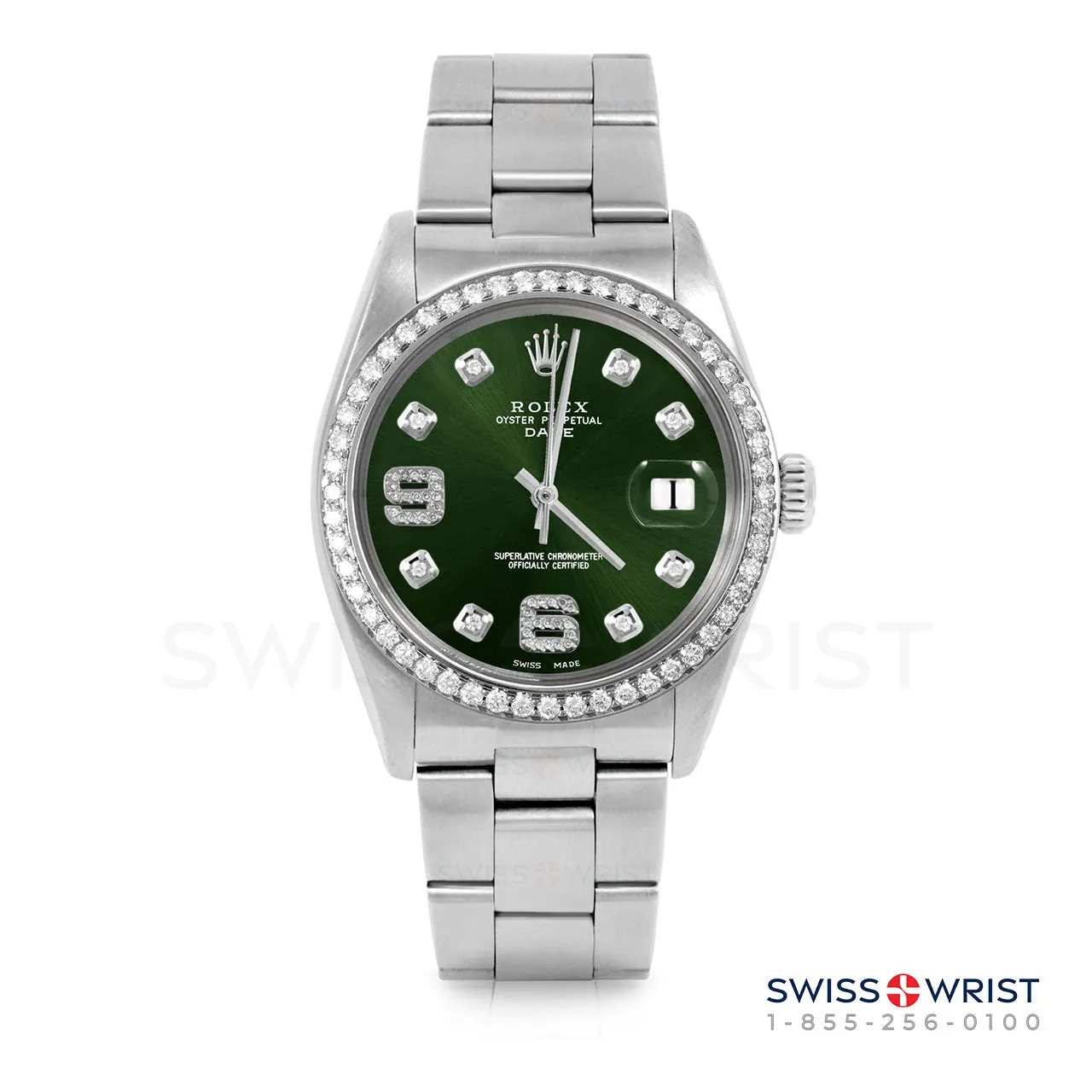 Rolex Date 34mm | 1500-SS-GRN-8DA69-BDS-OYS