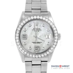 Rolex Date 34mm | 1500-SS-WMOP-8DA69-2CT-OYS