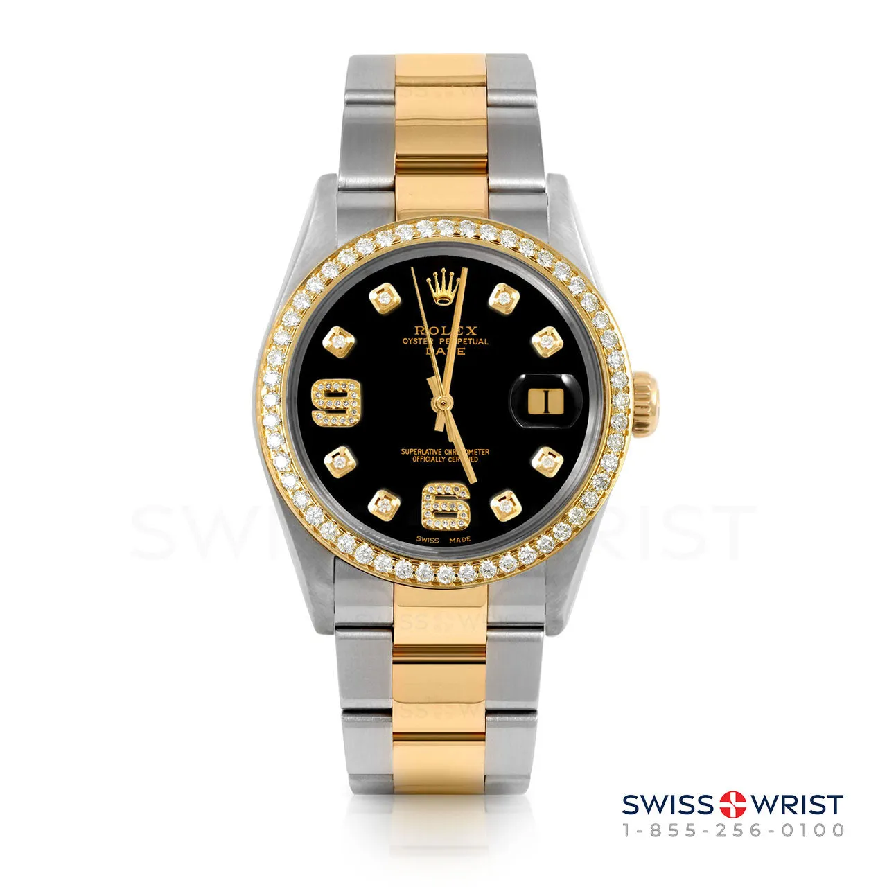 Rolex Date 34mm | 1500-TT-BLK-8DA69-BDS-OYS