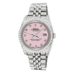 Rolex Datejust 36mm 10.2ct Diamond Orchid Pink Jubilee Watch TFJ-142508374