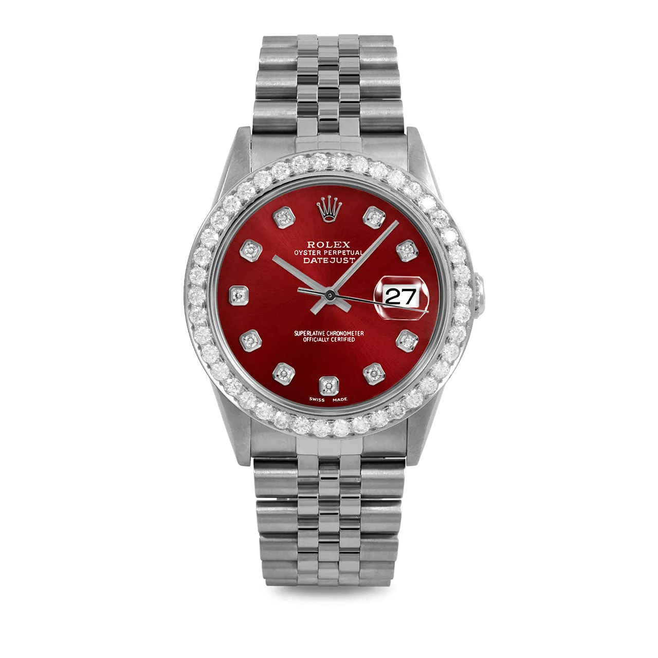 Rolex Datejust 36mm | 16234-RED-DIA-AM-25CT-JBL