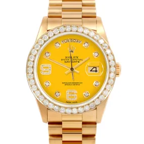 Rolex Day-Date 36mm | 18038-YLW-8DA69-25CT-PRS