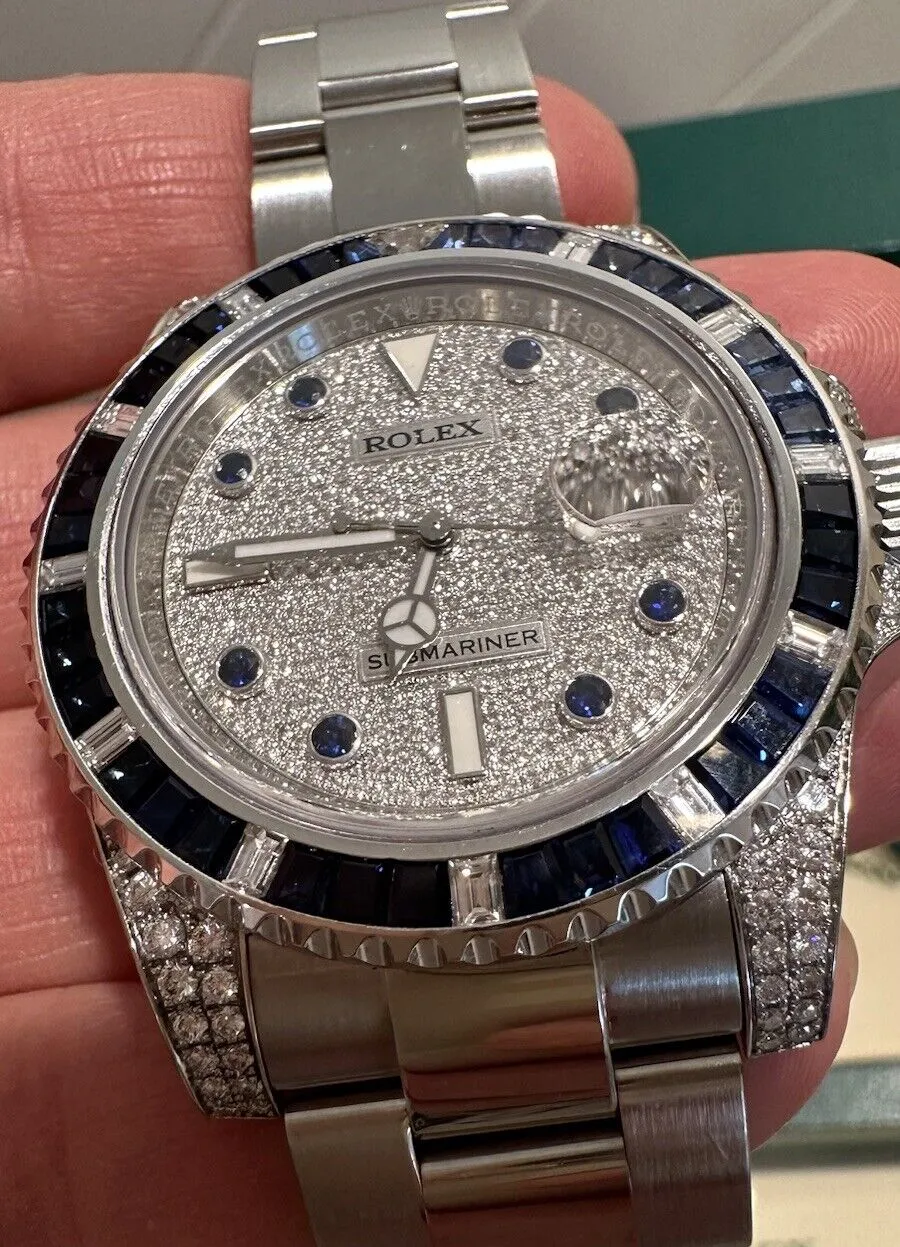 Rolex Submariner 116610LN Steel 116659SABR VS / F Pave Diamond Dial Sapphires