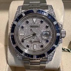 Rolex Submariner 116610LN Steel 116659SABR VS / F Pave Diamond Dial Sapphires