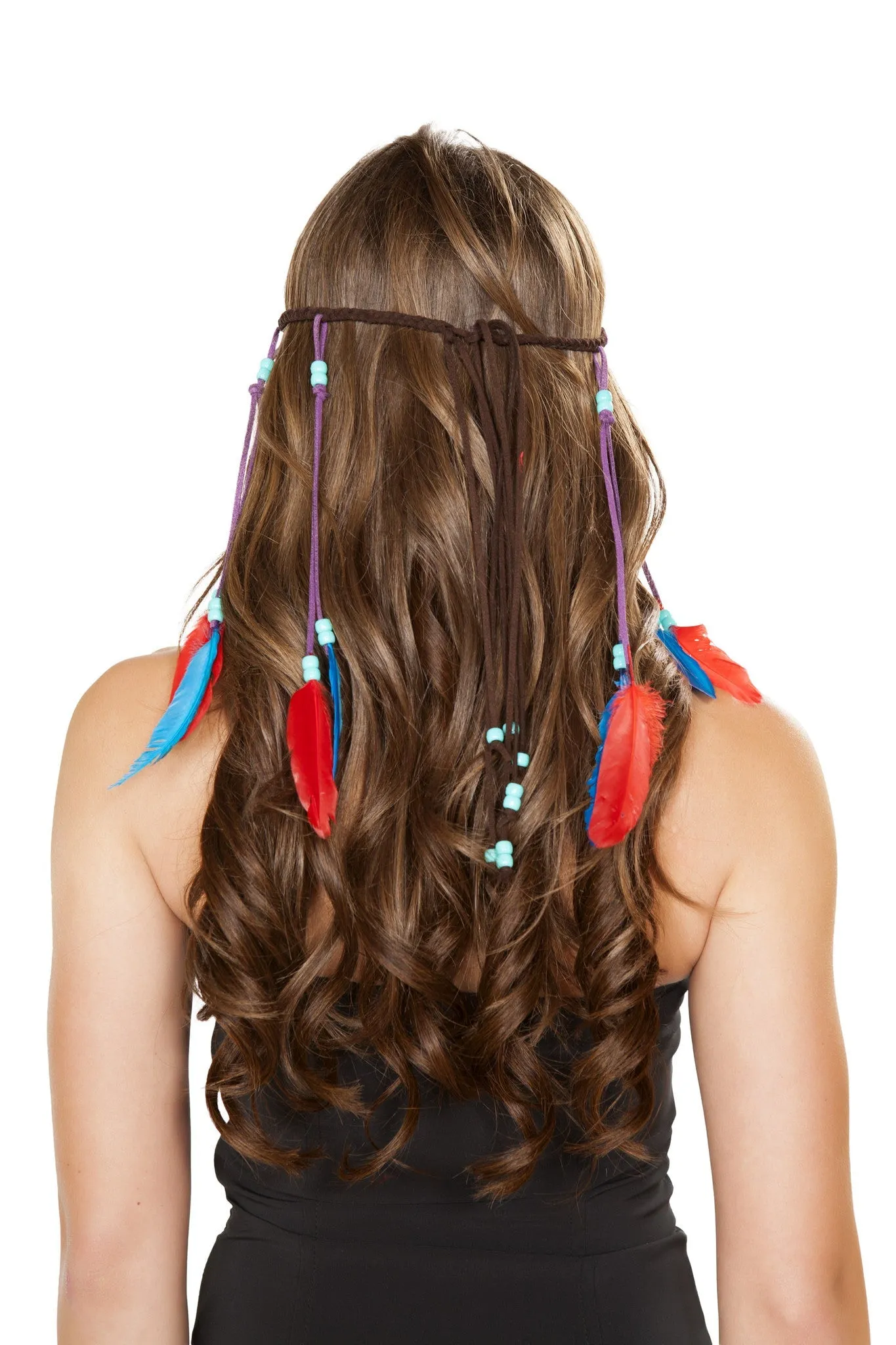 Roma Brown Headband w/Beads  - Costume Accessory