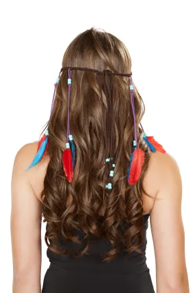 Roma Brown Headband w/Beads  - Costume Accessory
