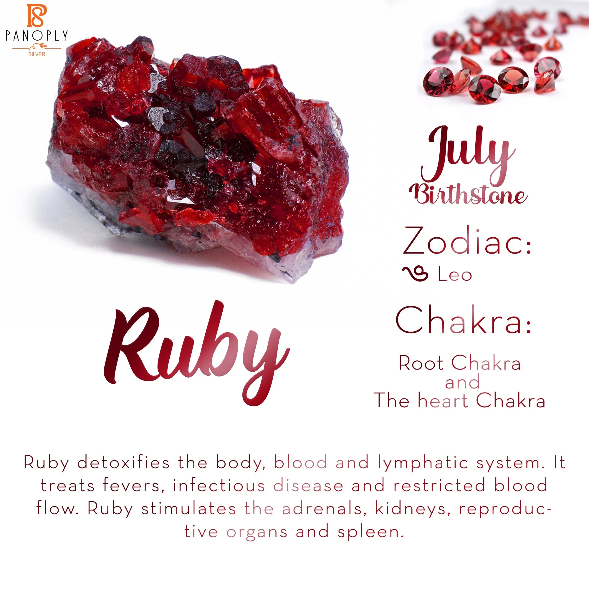 Ruby 925 Sterling Silver Pendant Necklace