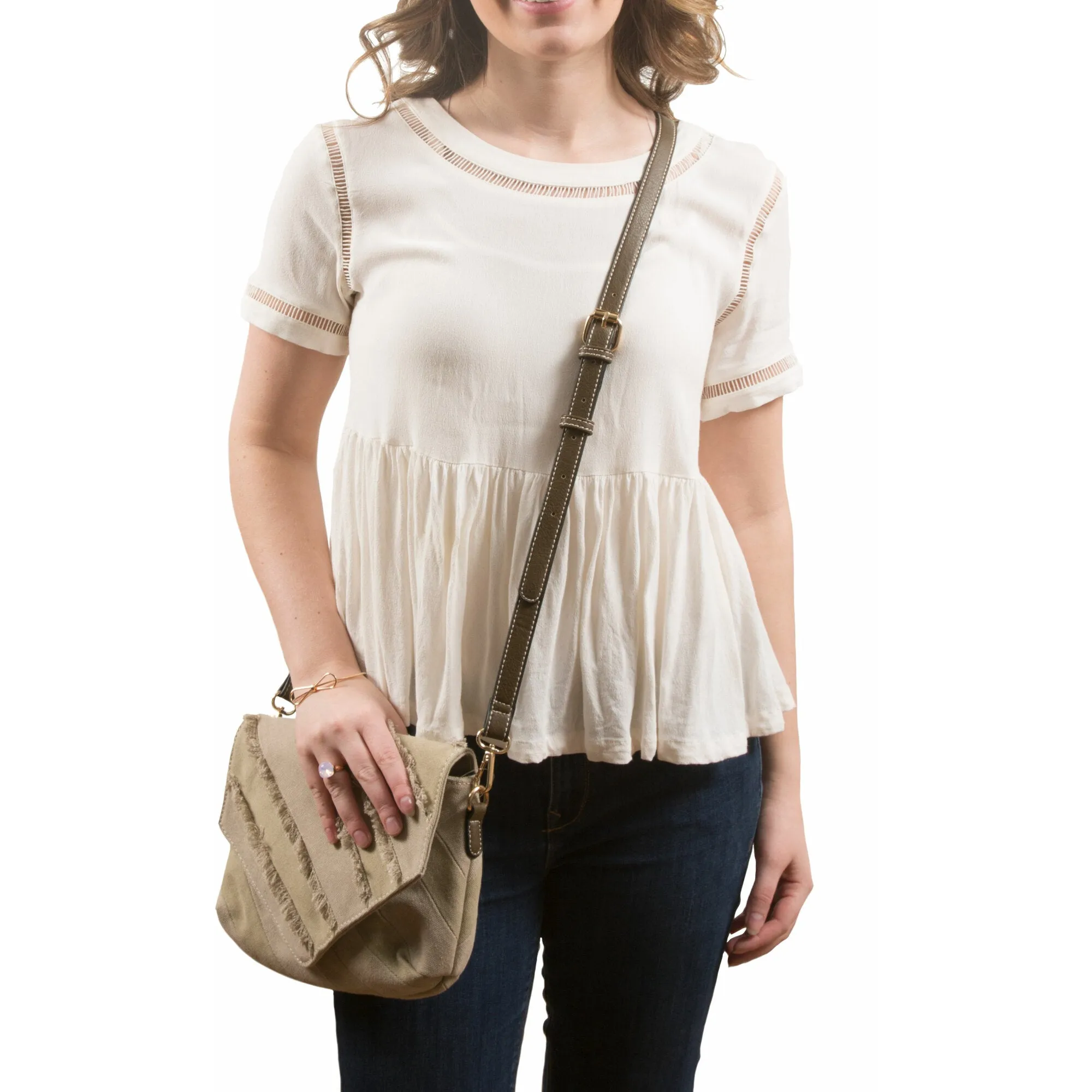 Russet 9" x 6.5" Canvas Shoulder Bag