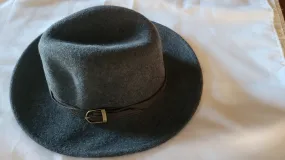 San Diego Mens Wool Felt Wide Brim Fedora With Belt & Buckle
