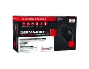 SAS Safety Derma-Pro Medium Black Nitrile Gloves - 66542