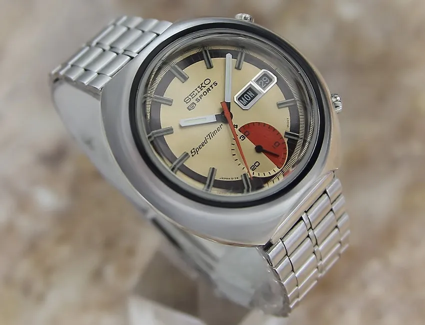Seiko 5 Sports Speed Timer Chronograph Auto Stainless St Men Japanese Watch