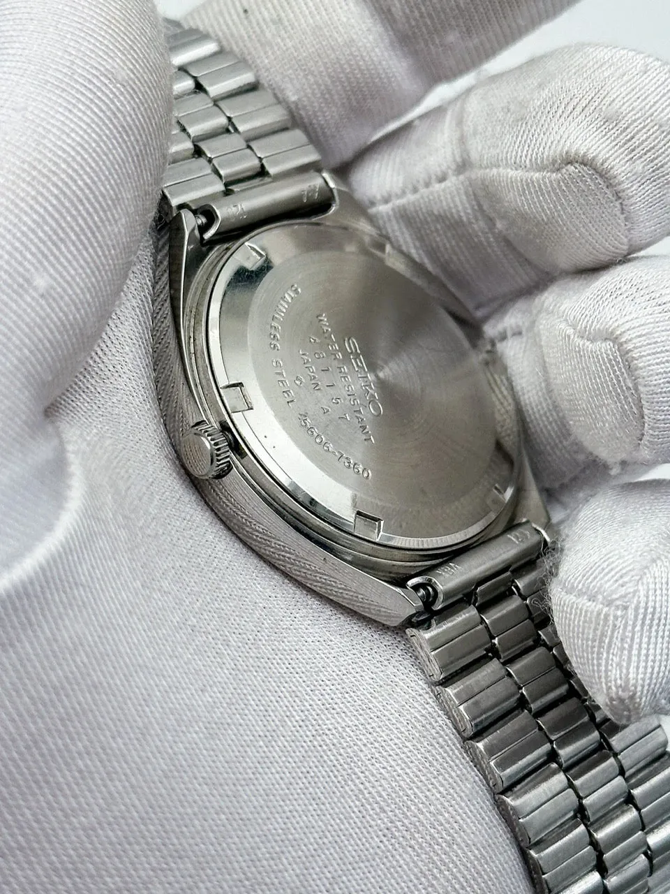 SEIKO LORD MATIC LM AUTOMATIC DAY-DATE FACETED CRYSTAL GREEN DIAL REF. 5606-7360