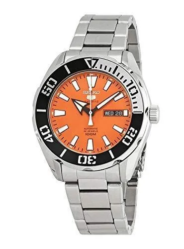 Seiko SRPC55K1 Men's 5 Sports Orange Dial Automatic Watch